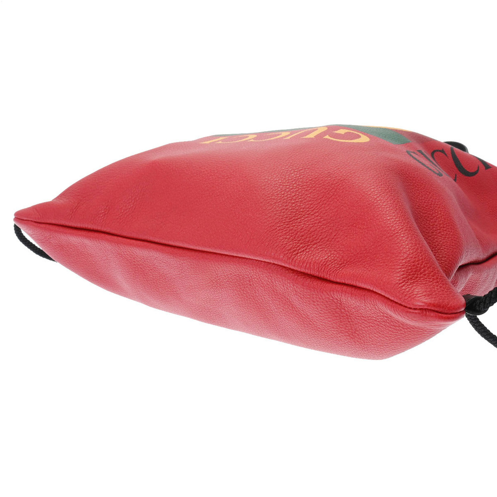 Gucci Drawstring Backpack Red Black Calfskin Dayp… - image 5
